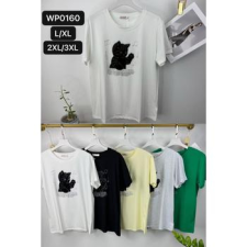EMT Póló pamut női póló mintás – 2XL/3XL női póló
