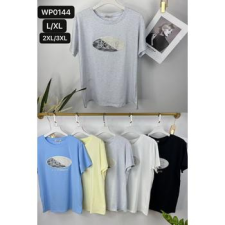 EMT Póló pamut női póló mintás – 2XL/3XL Sárga női póló