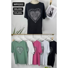  EMT Póló pamut női póló mintás – 3XL/4XL