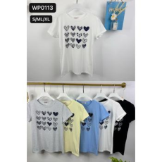  EMT Póló pamut női póló mintás – L/XL Fehér