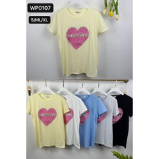  EMT Póló pamut női póló mintás – L/XL Kék