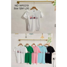  EMT Póló pamut női póló mintás – L/XL Kék