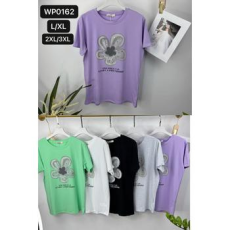  EMT Póló pamut női póló mintás – L/XL Szürke