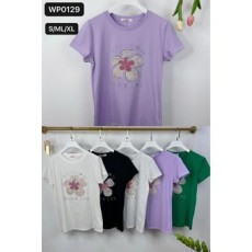  EMT Póló pamut női póló mintás – L/XL Szürke