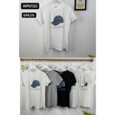 EMT Póló pamut női póló mintás – L/XL Törtfehér női póló