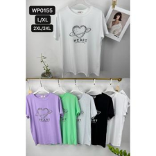  EMT Póló pamut női póló mintás – L/XL Zöld női póló