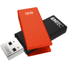 Emtec 128GB C350 Brick USB 2.0 Pendrive - Fekete/Narancssárga pendrive