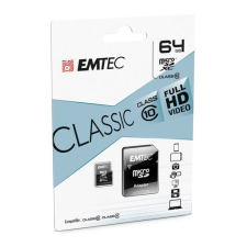Emtec 64GB microSDXC Emtec Classic CL10 + adapter (ECMSDM64GXC10CG) memóriakártya