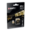 Emtec 64GB microSDXC Emtec SpeedIN Pro USH-I U3 A1 A2 + adapter (ECMSDM64GXC10SP) (ECMSDM64GXC10SP)