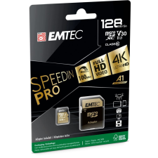 Emtec Emtec 128GB microSDXC SpeedIN Pro Class 10 U3 A1 + adapterrel memóriakártya