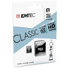 Emtec Memóriakártya, microSD, 8GB, 20/12 MB/s, EMTEC "Classic" memóriakártya