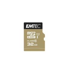 Emtec Memóriakártya, microSDHC, 32GB, UHS-I/U1, 85/20 MB/s, adapter, EMTEC &quot;Elite Gold&quot; memóriakártya