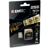 Emtec Memóriakártya, microSDXC, 256GB, UHS-I/U3/V30/A2, 100/95 MB/s, adapter, EMTEC "SpeedIN"