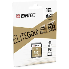 Emtec Memóriakártya, SDHC, 16GB, UHS-I/U1, 85/20 MB/s, EMTEC "Elite Gold" memóriakártya