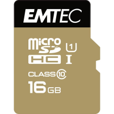 Emtec MicroSD Card  16GB SDHC CL.10 Gold inkl. Adapter Bl. (ECMSDM16GHC10GP) memóriakártya