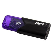 Emtec Pendrive, 128GB, USB 3.2, EMTEC &quot;B110 Click Easy&quot;, fekete-lila pendrive