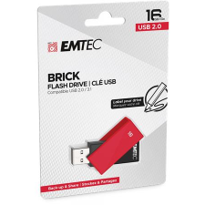 Emtec Pendrive, 16GB, USB 2.0, EMTEC "C350 Brick", piros pendrive