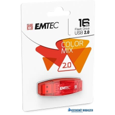 Emtec Pendrive, 16GB, USB 2.0, EMTEC "C410 Color", piros pendrive