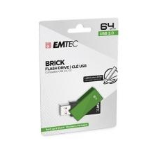 Emtec Pendrive, 64GB, USB 2.0, EMTEC  C350 Brick , zöld pendrive