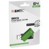 Emtec Pendrive, 64GB, USB 2.0, EMTEC "C350 Brick", zöld