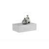  [en.casa]® Fali éjjeliszekrény 1 fiókkal 46 x 30 x 15 cm, fényes fehér