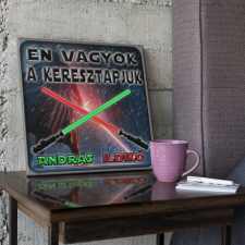 Én vagyok a keresztapjuk - Star Wars Vászonkép (Személyre szabható) grafika, keretezett kép