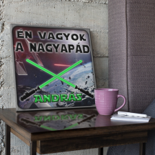 Én vagyok a nagyapád - Star Wars Vászonkép (Személyre szabható) grafika, keretezett kép