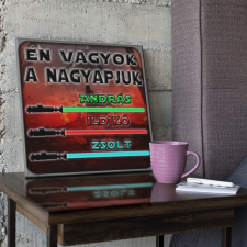 Én vagyok a nagyapjuk - Star Wars Vászonkép (Személyre szabható) grafika, keretezett kép