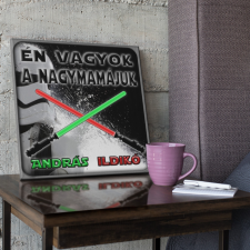 Én vagyok a nagymamájuk - Star Wars Vászonkép (Személyre szabható) grafika, keretezett kép