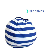 EnbShop Plüss tároló babzsák (kék csíkos) bútor