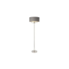 Endon Lighting ENDON Highclere 3lt Floor Bright nickel plate & charcoal fabric 3 x 40W E14 candle - ED-94378