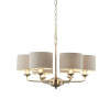 Endon Lighting Endon klasszikus csillár highclere természetes vászon csiszolt ezüst end99151