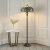 Endon Lighting Endon klasszikus tiffany állólámpa dragonfly blue sötétbarna sokszínű end64069