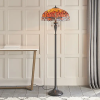 Endon Lighting Endon klasszikus tiffany állólámpa dragonfly flame sötétbarna sokszínű end64070