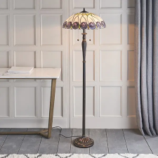 Endon Lighting Endon klasszikus tiffany állólámpa hutchinson sötétbarna sokszínű end64172 világítás