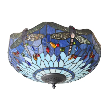 Endon Lighting Endon klasszikus tiffany mennyezeti lámpa dragonfly blue sokszínű end70722 világítás
