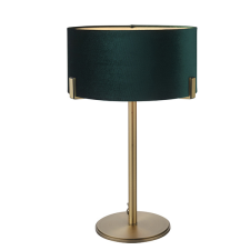 Endon Lighting Endon modern asztali lámpa hayfield antik sárgaréz zöld end95837 világítás