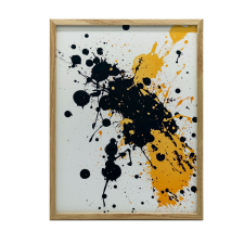 Energia w Plamach, 40x50 cm, rama aluminiowa złota, papier matowy 230 gsm grafika, keretezett kép