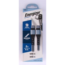 ENERGIZER USB kábel, USB-C - USB-C, 2m, ENERGIZER, ezüst kábel és adapter
