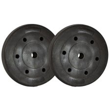  Enero Fit - 10 kg-os műanyag súlytárcsa, 29,5 mm, fekete kézisúlyzó