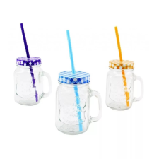 Enger Üveg bögre szívószállal 700 ml Eng-213 bögrék, csészék