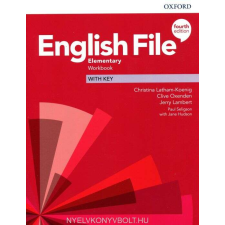 English File 4th Edition Elementary Workbook with Key nyelvkönyv, szótár