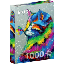 Enjoy 1000 db-os puzzle - Bright Cat and Butterfly (1781) puzzle, kirakós