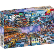Enjoy 1000 db-os puzzle - Colorful Apartment Building, Hong Kong (1290) puzzle, kirakós