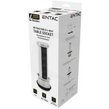 Entac EVSE1.5G4-1.5 Elosztó 4 aljzat oszlop 1.5m fehér hosszabbító, elosztó