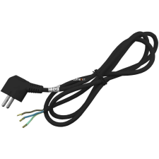 Entac Fekete szerelhető hálózati kábel földelt dugvillával 3G1.0mm2 1,5m villanyszerelés