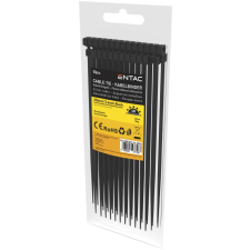 Entac Kábelkötegelő 3.6mmx250mm Fekete, 50 db villanyszerelés