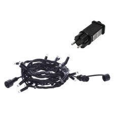 Entac karácsonyi 24m sorolható fényfüzér IP44 240LED hideg fehér adapterrel karácsonyfa izzósor