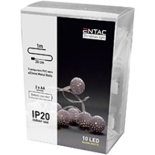 Entac LED dekoráció (Ø 23mm) meleg fehér, fém gömb izzó