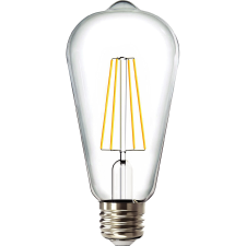 Entac LED FÉNYFORRÁS E27 8W 880LM 2700K FILAMENT ST64 WW izzó